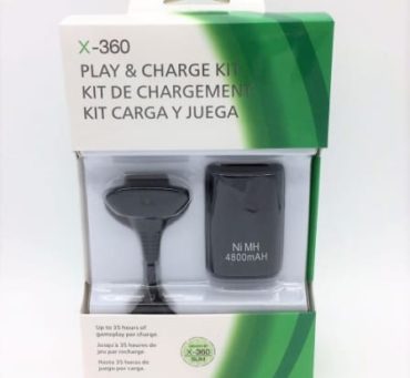 Xbox 360 Black Wireless Controller with Play & Charge Kit - Sam's Club