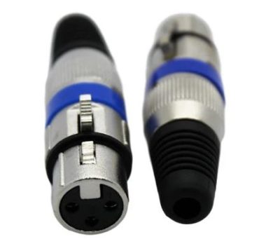 3 Pin XLR Inline Cable Mount Female Plug