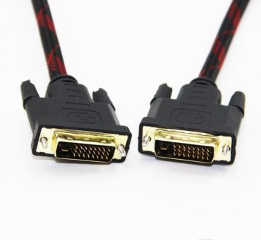 DVI-D Cable (24 + 1Pin) Male to Male 1.5m Nylon Braided Gold Plated Cable