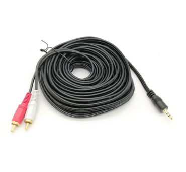 3.5mm Male Stereo to 2 Male RCA Audio Adapter Cable 10M