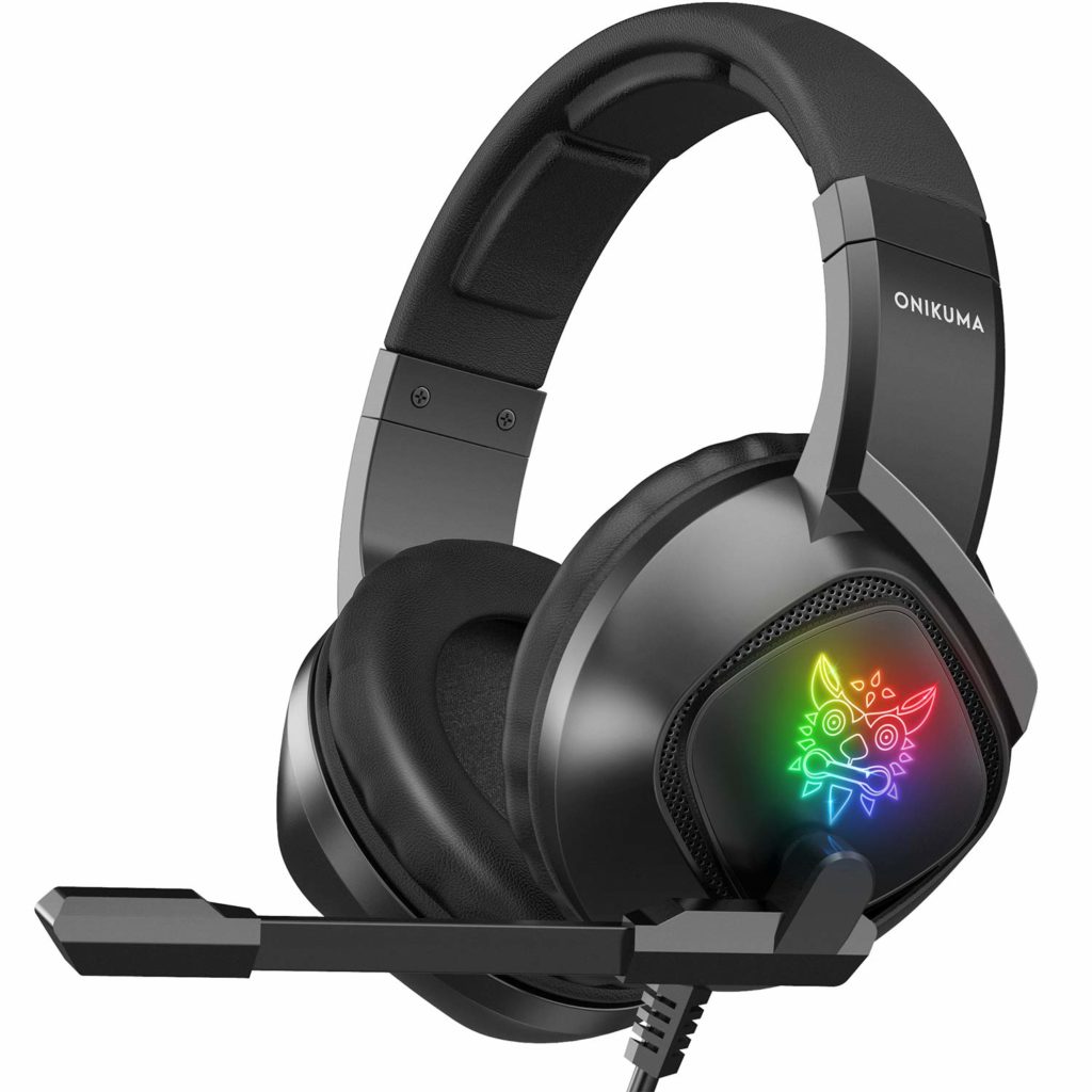 ONIKUMA K19 3.5mm Gaming Headset with Mic & RGB LED Lights Black ...