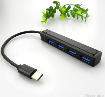 4 Ports USB C HUB Type-c Splitter High Speed Data Transfer Adapter USB-C Hub