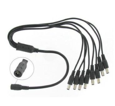 DC CCTV Power Splitter Cable 1 x Female to 8 x Male DC Connectors