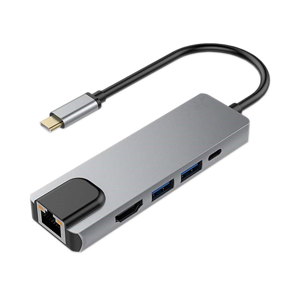 8 in 1 Multiport USB-C Hub Type C to SD/TF+USB+HDMI+USB3.0+USB-C+PD+LAN  Adapter