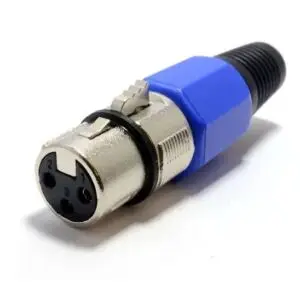 3 Pin XLR Female Connector Solder-on Connector Metal with Black Sleeve