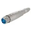 3 Pins Female XLR Connectors Silver Chassis