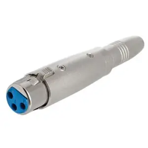 3 Pins Female XLR Connectors Silver Chassis