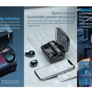 M10 TWS Wireless Bluetooth Earbuds with LED Display Charge Case2